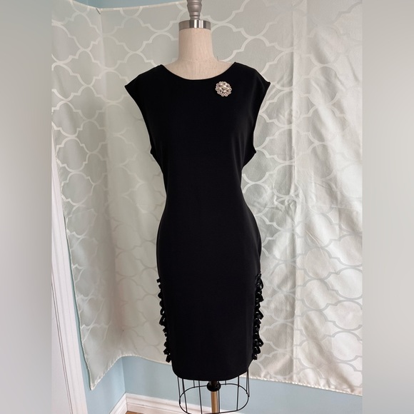NWT LA BELLE ROC | black dress Size XL New Stretch Sexy - Picture 3 of 15